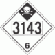 UN 3143 - Inhalation Hazard Class 6.1 Placards