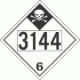 UN 3144 - Inhalation Hazard Class 6.1 Placards