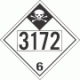 UN 3172 - Inhalation Hazard Class 6.1 Placards