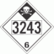 UN 3243 - Inhalation Hazard Class 6.1 Placards