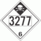 UN 3277 - Inhalation Hazard Class 6.1 Placards