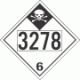 UN 3278 - Inhalation Hazard Class 6.1 Placards