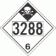 UN 3288 - Inhalation Hazard Class 6.1 Placards