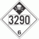 UN 3290 - Inhalation Hazard Class 6.1 Placards