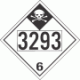 UN 3293 - Inhalation Hazard Class 6.1 Placards