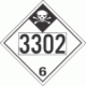 UN 3302 - Inhalation Hazard Class 6.1 Placards