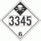 UN 3345 - Inhalation Hazard Class 6.1 Placards