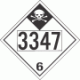 UN 3347 - Inhalation Hazard Class 6.1 Placards