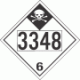 UN 3348 - Inhalation Hazard Class 6.1 Placards