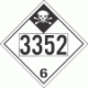 UN 3352 - Inhalation Hazard Class 6.1 Placards