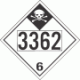 UN 3362 - Inhalation Hazard Class 6.1 Placards