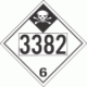 UN 3382 - Inhalation Hazard Class 6.1 Placards