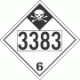 UN 3383 - Inhalation Hazard Class 6.1 Placards