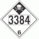 UN 3384 - Inhalation Hazard Class 6.1 Placards