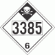 UN 3385 - Inhalation Hazard Class 6.1 Placards