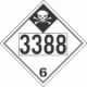 UN 3388 - Inhalation Hazard Class 6.1 Placards