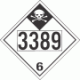 UN 3389 - Inhalation Hazard Class 6.1 Placards