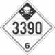 UN 3390 - Inhalation Hazard Class 6.1 Placards