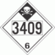 UN 3409 - Inhalation Hazard Class 6.1 Placards