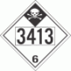 UN 3413 - Inhalation Hazard Class 6.1 Placards