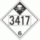 UN 3417 - Inhalation Hazard Class 6.1 Placards