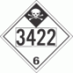 UN 3422 - Inhalation Hazard Class 6.1 Placards