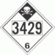 UN 3429 - Inhalation Hazard Class 6.1 Placards