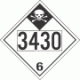 UN 3430 - Inhalation Hazard Class 6.1 Placards