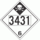 UN 3431 - Inhalation Hazard Class 6.1 Placards