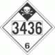 UN 3436 - Inhalation Hazard Class 6.1 Placards