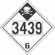 UN 3439 - Inhalation Hazard Class 6.1 Placards