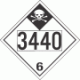 UN 3440 - Inhalation Hazard Class 6.1 Placards