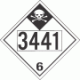 UN 3441 - Inhalation Hazard Class 6.1 Placards