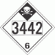 UN 3442 - Inhalation Hazard Class 6.1 Placards