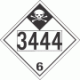 UN 3444 - Inhalation Hazard Class 6.1 Placards