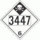 UN 3447 - Inhalation Hazard Class 6.1 Placards