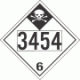 UN 3454 - Inhalation Hazard Class 6.1 Placards