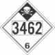 UN 3462 - Inhalation Hazard Class 6.1 Placards