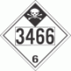 UN 3466 - Inhalation Hazard Class 6.1 Placards