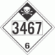 UN 3467 - Inhalation Hazard Class 6.1 Placards