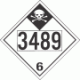 UN 3489 - Inhalation Hazard Class 6.1 Placards