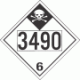 UN 3490 - Inhalation Hazard Class 6.1 Placards