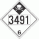 UN 3491 - Inhalation Hazard Class 6.1 Placards