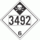 UN 3492 - Inhalation Hazard Class 6.1 Placards