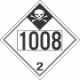 UN 1008 - Inhalation Hazard Class 2.3 Placards