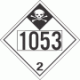 UN 1053 - Inhalation Hazard Class 2.3 Placards