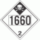 UN 1660 - Inhalation Hazard Class 2.3 Placards