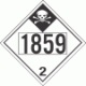 UN 1859 - Inhalation Hazard Class 2.3 Placards