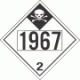 UN 1967 - Inhalation Hazard Class 2.3 Placards