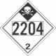 UN 2204 - Inhalation Hazard Class 2.3 Placards